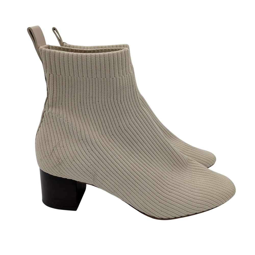 Everlane The Glove Boot ReKnit Bone Cream Sock Ankle Boots‎ Size 7 Women's